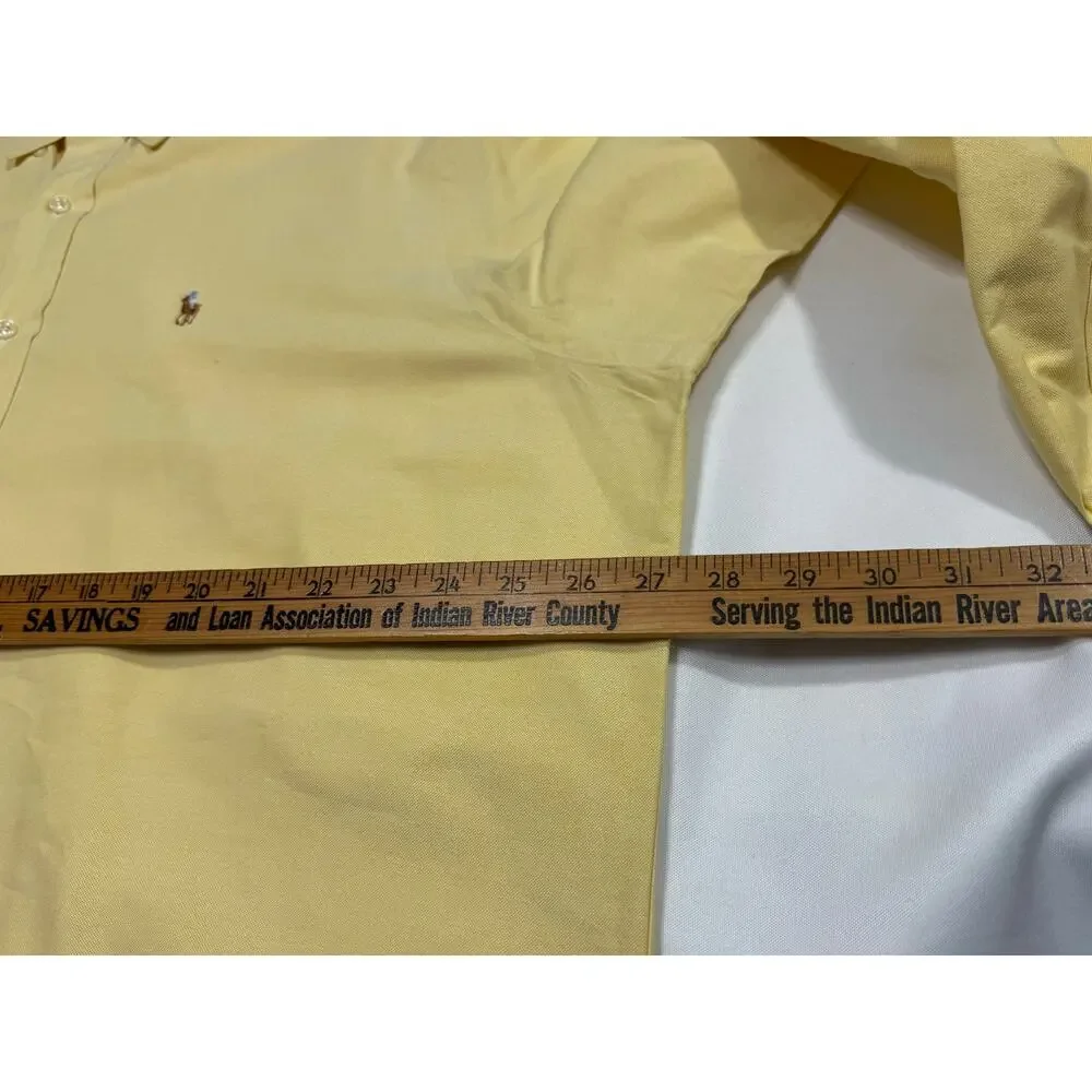 Polo Ralph Lauren Button Down Shirt size XL 17 1/2 -35 Yellow